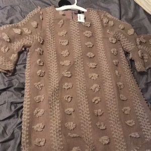 Taupe Pom Pom dress